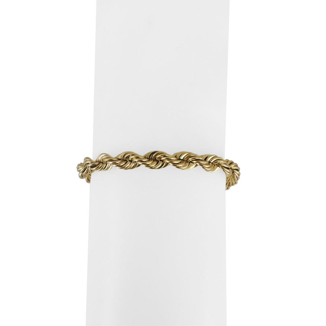 14k Yellow Gold 21g Solid Heavy 5.5mm Men's Rope Bracelet 8.5"