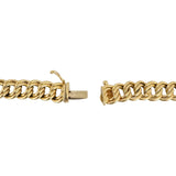 14K Yellow Gold 27g Vintage Ladies 10mm Double Curb Link Necklace Italy 17"