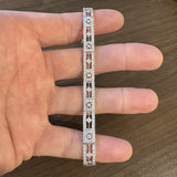 14k White Gold and 1.25cttw Diamond Vintage Filigree Link Bracelet 7"