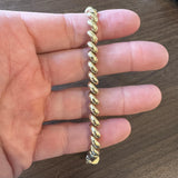 14k Yellow Gold 15.5g Ladies Polished 7.5mm San Marco Link Bracelet Italy 7.5"
