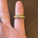 18k Yellow Gold and 0.39cttw Diamond Ladies Dome Ring Size 5