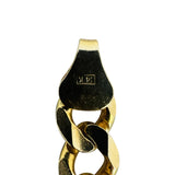 14k Yellow Gold 24.5g Solid 6mm Figaro Link Chain Necklace Italy 21"