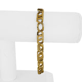 14k Yellow Gold 20.3g Solid Vintage Men's 8mm Figarucci Link Bracelet 8.5"