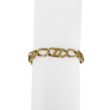 14k Yellow Gold 20.3g Solid Vintage Men's 8mm Figarucci Link Bracelet 8.5"