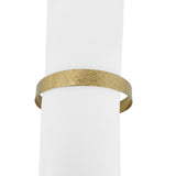 14k Yellow Gold 14.7g Solid Hammered 10mm Round Bangle Bracelet 7.75"