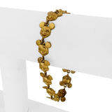 14k Yellow Gold 6.2g Light Vintage Van Dell Mickey Mouse Charm Bracelet 7.25"