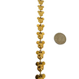 14k Yellow Gold 6.2g Light Vintage Van Dell Mickey Mouse Charm Bracelet 7.25"