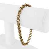 14k Yellow Gold 9.4g Ladies Polished 6.5mm Rolo Link Bracelet 8.25"