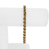 14k Yellow Gold 9.4g Ladies Polished 6.5mm Rolo Link Bracelet 8.25"
