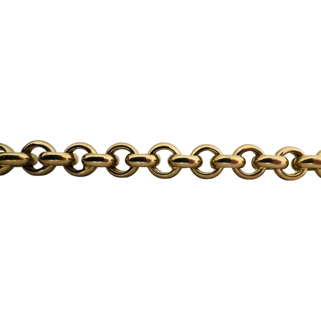 14k Yellow Gold 9.4g Ladies Polished 6.5mm Rolo Link Bracelet 8.25"