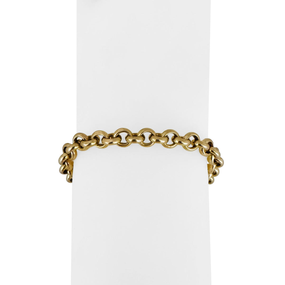 14k Yellow Gold 9.4g Ladies Polished 6.5mm Rolo Link Bracelet 8.25"
