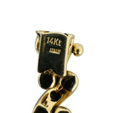 14k Yellow Gold 16.5g Polished and Brushed 8mm San Marco Link Bracelet Italy 7"