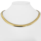 14k Yellow Gold 43g Solid Heavy 6mm Omega Link Necklace Italy 18"