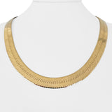 14k Yellow Gold 41.2g Solid Heavy 10mm Herringbone Link Necklace Italy 20"