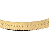 14k Yellow Gold 41.2g Solid Heavy 10mm Herringbone Link Necklace Italy 20"