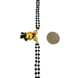 22k Yellow Gold and Black Bead 10.5g Ladies Fancy Link Necklace 17"