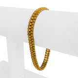 22k Yellow Gold 25g Solid Diamond Cut 6mm Fancy Link Bracelet 7"