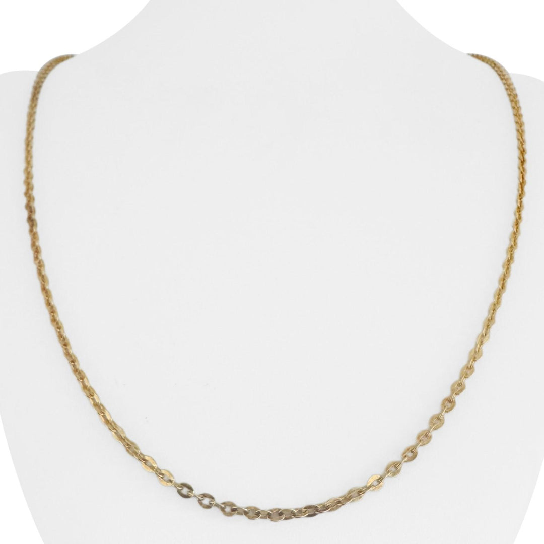 18k Yellow Gold 8.6g Solid Thin Vintage UnoAErre Circle Link Necklace Italy 24"