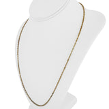 18k Yellow Gold 8.6g Solid Thin Vintage UnoAErre Circle Link Necklace Italy 24"