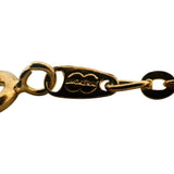 18k Yellow Gold 8.6g Solid Thin Vintage UnoAErre Circle Link Necklace Italy 24"