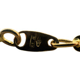 18k Yellow Gold 8.6g Solid Thin Vintage UnoAErre Circle Link Necklace Italy 24"