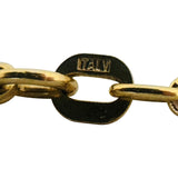 18k Yellow Gold 11.2g Solid 2.5mm Vintage Curb Link Chain Necklace Italy 18"