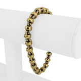 Chimento 18k Yellow White and Rose Gold 21.6g Vintage Fancy Link Bracelet 7.75"