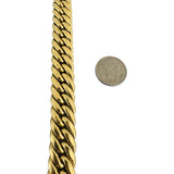 Nicolas Cola 18k Yellow Gold 31.3g Hollow Thick Curb Link Bracelet Italy 7.75"
