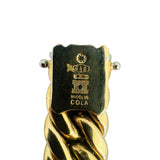 Nicolas Cola 18k Yellow Gold 31.3g Hollow Thick Curb Link Bracelet Italy 7.75"