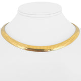 14k Yellow Gold 51g Solid Heavy 8mm Omega Link Necklace Italy 16"