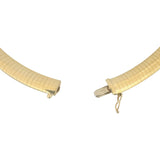 14k Yellow Gold 51g Solid Heavy 8mm Omega Link Necklace Italy 16"