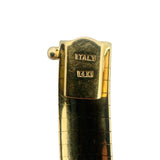 14k Yellow Gold 51g Solid Heavy 8mm Omega Link Necklace Italy 16"