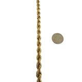 14k Yellow Gold 29.7g Hollow Vintage 6.5mm Rope Chain Necklace 28"