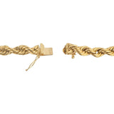 14k Yellow Gold 29.7g Hollow Vintage 6.5mm Rope Chain Necklace 28"