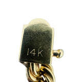 14k Yellow Gold 29.7g Hollow Vintage 6.5mm Rope Chain Necklace 28"