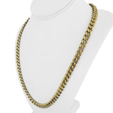 14k Yellow Gold 25.4g Hollow Thick 8.5mm Cuban Curb Link Chain Necklace 24"