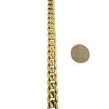 14k Yellow Gold 25.4g Hollow Thick 8.5mm Cuban Curb Link Chain Necklace 24"