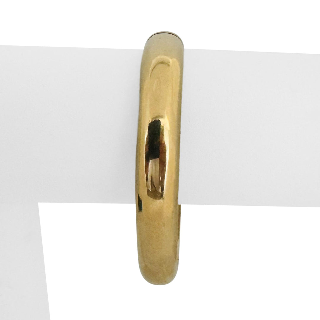 14k Yellow Gold 23.4g Heavy Polished 10mm Ladies Bangle Bracelet 7"