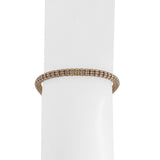 14k Rose and White Gold 13g Sparkling Men's 4.5mm Ice Barrel Link Bracelet 9"