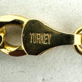 14k Yellow Gold 31g Solid Heavy 6mm Figaro Link Chain Necklace Turkey 24"