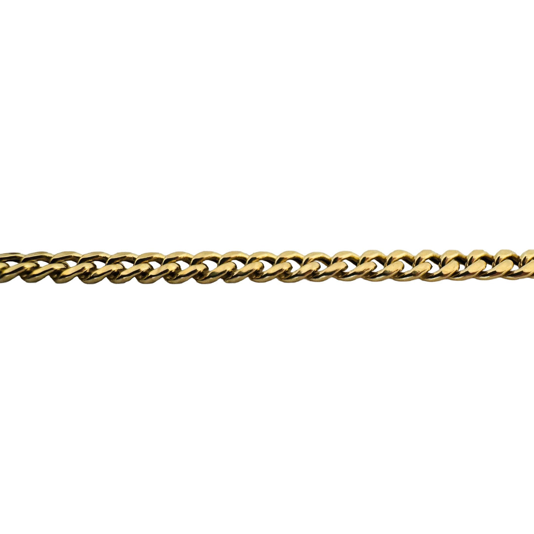 14k Yellow Gold 7.4g Hollow Light 3.5mm Cuban Curb Link Chain Necklace 20"