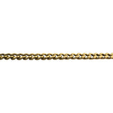 14k Yellow Gold 7.4g Hollow Light 3.5mm Cuban Curb Link Chain Necklace 20"