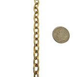 14k Yellow Gold 17.2g Solid Ladies 7mm Oval Link Cable Bracelet 7.5"