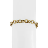 14k Yellow Gold 17.2g Solid Ladies 7mm Oval Link Cable Bracelet 7.5"