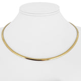14k Yellow Gold 19.4g Solid Ladies 3.5mm Omega Link Necklace 17"
