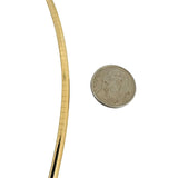 14k Yellow Gold 19.4g Solid Ladies 3.5mm Omega Link Necklace 17"