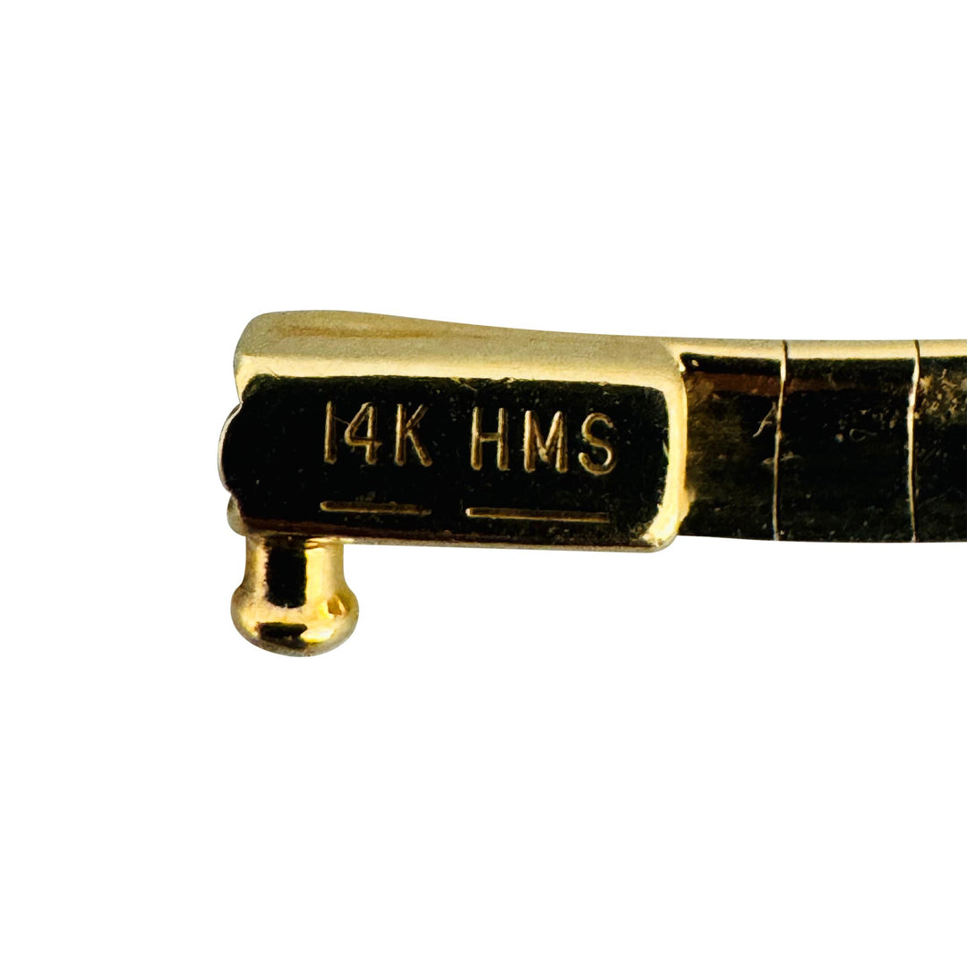 14k Yellow Gold 19.4g Solid Ladies 3.5mm Omega Link Necklace 17"