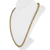 14k Yellow Gold 34.2g Vintage Long 7mm Ball Bead Necklace 36"
