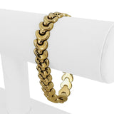 14k Yellow Gold 15.7g Ladies Polished 11.5mm Fancy Link Bracelet 7.25"