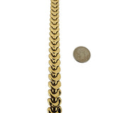 14k Yellow Gold 15.7g Ladies Polished 11.5mm Fancy Link Bracelet 7.25"